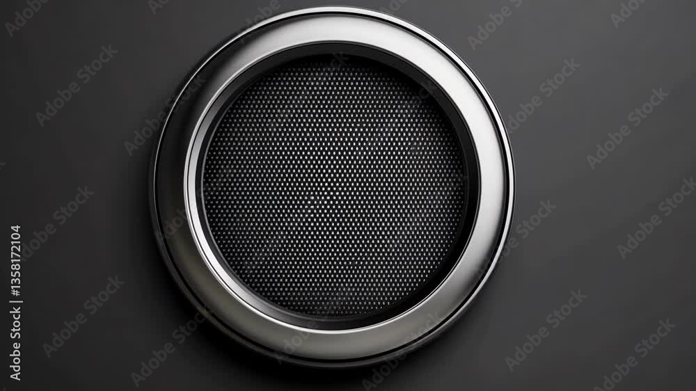 Poster monochrome circular design with textured center generative ai