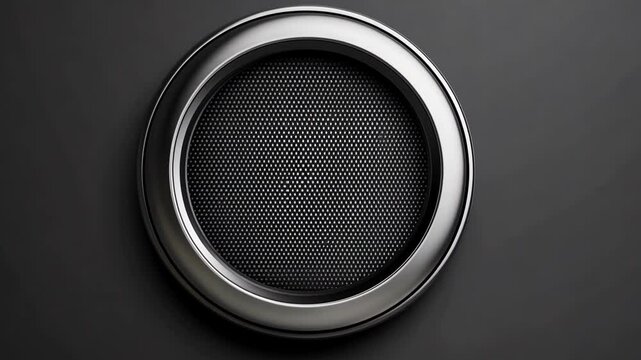 Monochrome Circular Design With Textured Center Generative AI