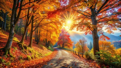 Fototapeta premium Autumn Foliage Scenic Views