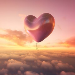 Obraz premium heart shaped balloon