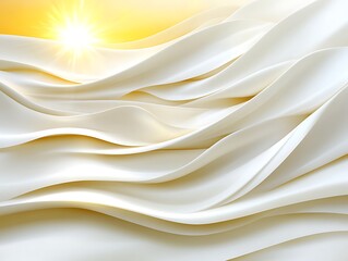 Obraz premium Abstract flowing silk drapery with light yellow tones creating a soft effect