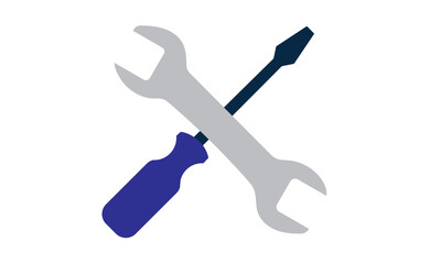 wrench and screwdriver art illustration