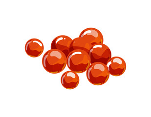 Vector illustration of a pile of red caviar.