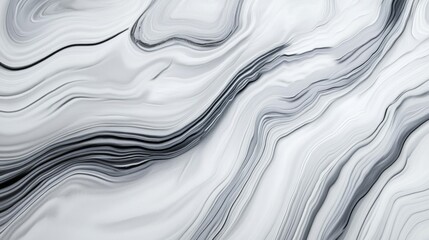 Abstract Gray and White Swirling Marble Texture