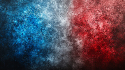 Fototapeta premium A red and blue grainy gradient background with a black backdrop, featuring a noise texture effect, symbolizing creativity, energy, and contrast. Ideal for modern designs, captions, or web headers. 