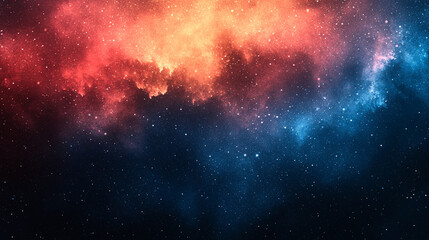 Fototapeta premium A red and blue grainy gradient background with a black backdrop, featuring a noise texture effect, symbolizing creativity, energy, and contrast. Ideal for modern designs, captions, or web headers. 