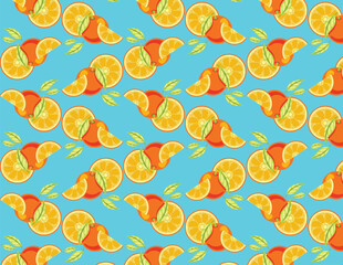 tropical orange summer pattern 