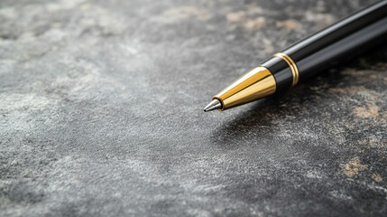 pen rests on a table with ample blank space, symbolizing creativity, brainstorming, and business ideas. This image conveys planning, innovation, and forward-thinking modern concepts
