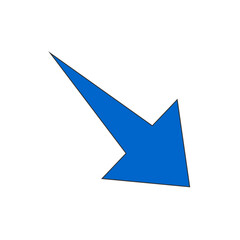 急落をイメージした青い矢印