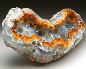 Fototapeta premium Polished Agate Geode for Studio Shot.