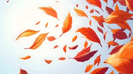 Leaves in the Wind: Symbol of Nature and Breeze Carrying the Essence of Life