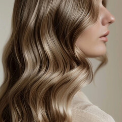Obraz premium Neutral Beige Champagne Gold Gradient Blending Into Smooth Soft Waves Professional Modern Aesthetic Ar 169