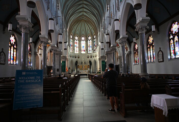 catholic cathedral inside and beautiful background