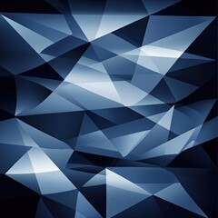 Obraz premium Abstract Blue Background in Dark Navy Blue: Layers of white diamond and triangle shapes. 