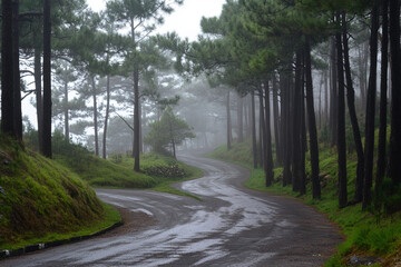 Fototapeta premium road in the forest