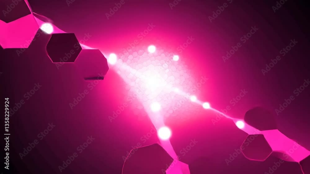 Poster vibrant hexagon pattern in modern vector banner design generative ai