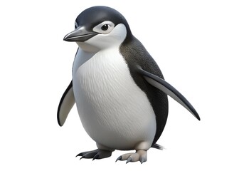 Fototapeta premium Chinstrap Penguin: A charming depiction of a chinstrap penguin, showcasing its distinctive appearance and capturing the essence of this captivating Antarctic bird.