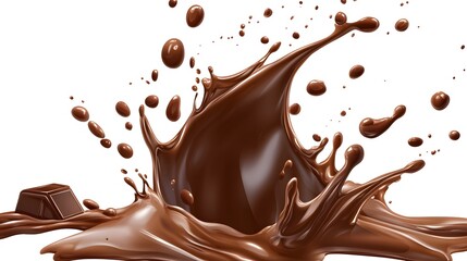 Professional Chocolate Splash Food Photography Beverage Image for Marketing Campaigns