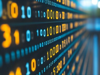 Fototapeta premium Digital Binary Code Display.