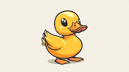 Fototapeta premium An adorable animal logo featuring a duck. 