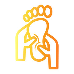 foot massage Line Gradient Icon