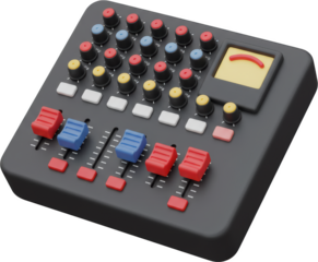 Compact Audio Mixer Console Professional DJ Sound Mixing Desk with Colorful Faders and Knobs