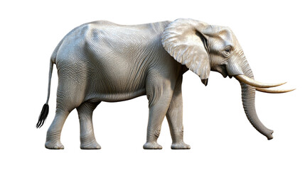 Obraz premium Majestic Elephant Walking Gracefully in Natural Habitat with Detailed Textures and Features