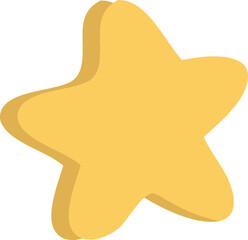 3d golden star