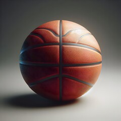 Fototapeta premium High-quality blank basketball with professional textured surface and no branding