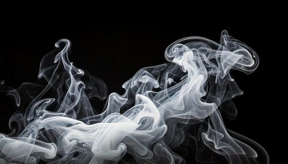 暗闇に漂う白い煙とスモークの演出