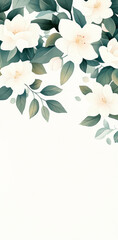 floral background with flowers and leaves