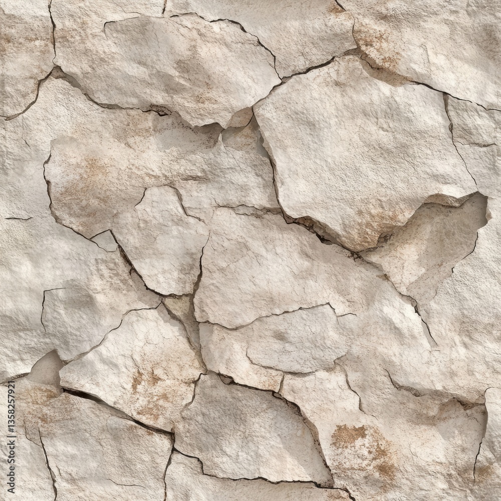 Poster Seamless natural stone texture pattern with soft earthy tones and organic details for warm and cozy aesthetics Generative AI