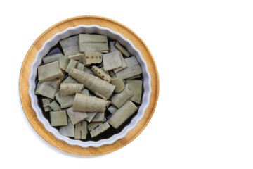 Bamboo shoot in tiliacora triandra juice