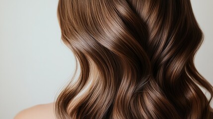 Fototapeta premium Beautiful, healthy, wavy brunette hair