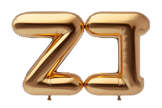 Isolated 3D Gold Balloon ZJ Letter For Party Celebration Decoration