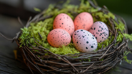 Obraz premium easter nest on table