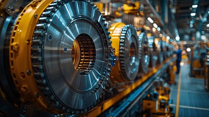 Industrial Machinery Components in an Advanced Manufacturing Facility with Precision Engineering Focus