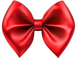 Illustration of Glossy Red Bow Ribbon for Christmas Celebration Gift