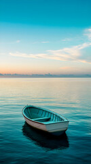 Naklejka premium Soulful Harmony: Turquoise Tones Uniting Sky, Sea, and Tranquility in a Coastal Dreamscape