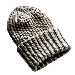 Classic Double Layer Beanie Isolated on Transparent Background