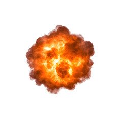 Obraz premium Isolated 3d Illustration of Fire Explosion Burst on Transparent Background