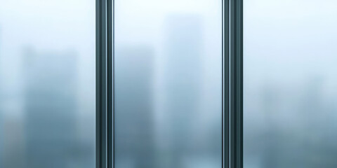Matte self-adhesive film on the windows in the apartment. Protection from sunlight and visibility. 