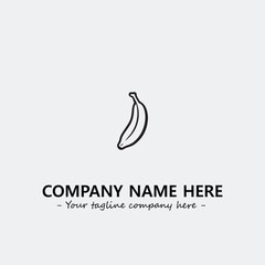 Obraz premium banana illustration for logo company black and white vector image