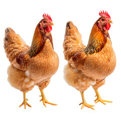 Fototapeta premium Brown Chicken Hen Isolated on transparent background 