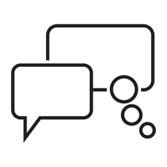 Naklejka premium Balloon text comic speech bubble, cartoon chatting, message box icon design symbol vector illustration.