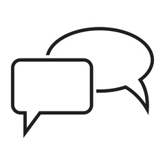 Balloon text comic speech bubble, cartoon chatting, message box icon design symbol vector illustration.
