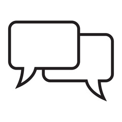 Naklejka premium Balloon text comic speech bubble, cartoon chatting, message box icon design symbol vector illustration.