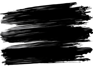 Abstract Paint Brush Stroke Texture Art on Transparent Background