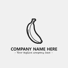 banana illustration for logo company black and white vector image