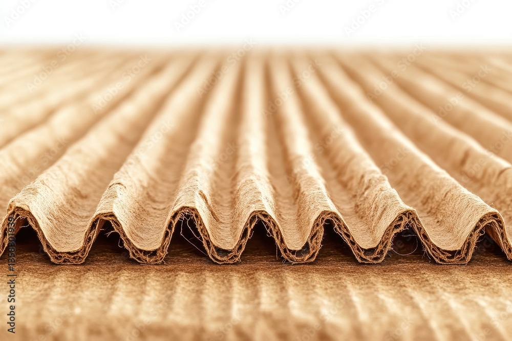 Poster Torn cardboard texture showing detailed layers and irregular edges in natural light suitable for crafts and design projects